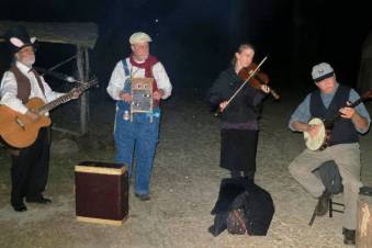 Around the Halloween Campfire at Jamestown's Fright Night.